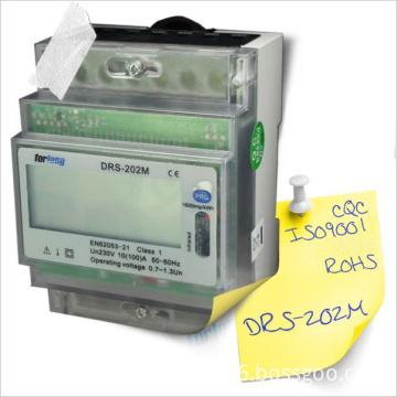 DRS-202M Single phase two wire DIN rail energy meter with Multi-tariff for solar management
